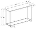 Table de salon moderne de 31,5 po – Aspect marbre avec cadre en métal noir
