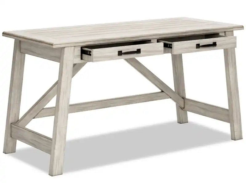 60.13 Bureau avec 2 tiroirs - Blanc délavé
