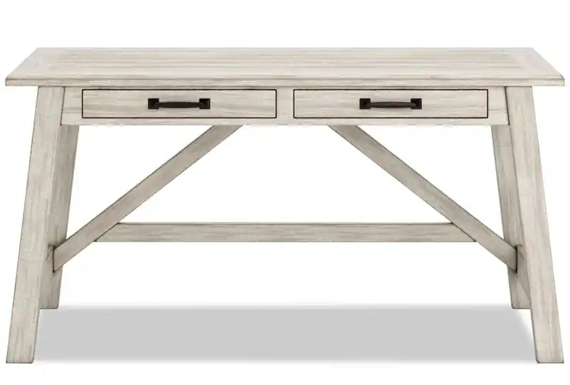 60.13 Bureau avec 2 tiroirs - Blanc délavé
