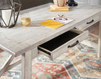 60.13 Bureau avec 2 tiroirs - Blanc délavé