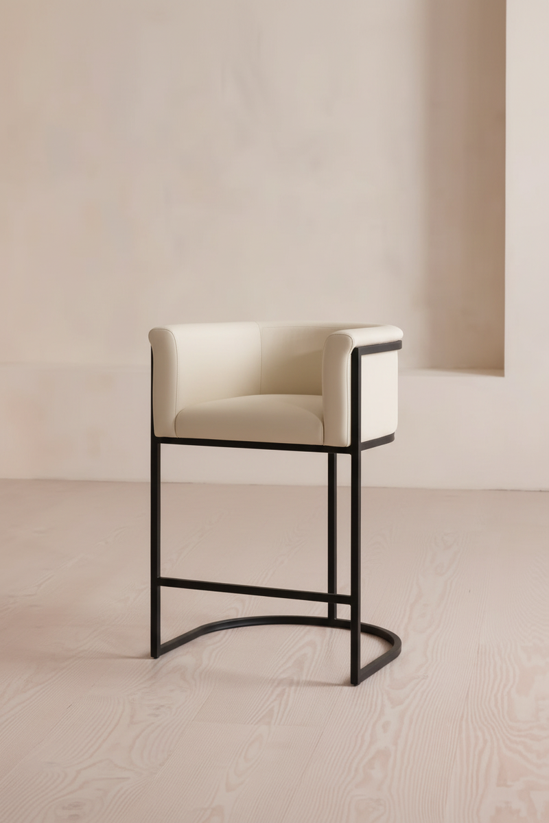 Cream Bar Stool in Warm Interior