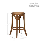 Tabouret de comptoir en rotin sans dossier