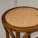 Tabouret de comptoir en rotin sans dossier
