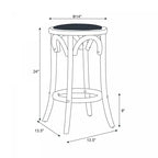 Tabouret de comptoir en rotin sans dossier