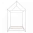 Lit cabane en bois massif, design facile à nettoyer, avec cadre de toit, taille double