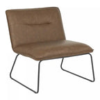 LumiSource Casper Faux Leather Industrial Accent Chair