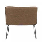 Chaise d'appoint industrielle en similicuir
