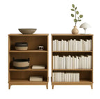 Bibliothèque 2 étagères réglables - Chêne naturel