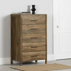 Commode 5 tiroirs - Mangue naturelle