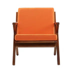Fauteuil d'appoint en sergé - Orange et Ambre