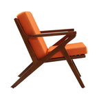 Fauteuil d'appoint en sergé - Orange et Ambre