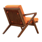 Fauteuil d'appoint en sergé - Orange et Ambre