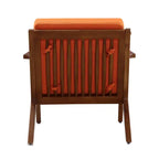 Fauteuil d'appoint en sergé - Orange et Ambre