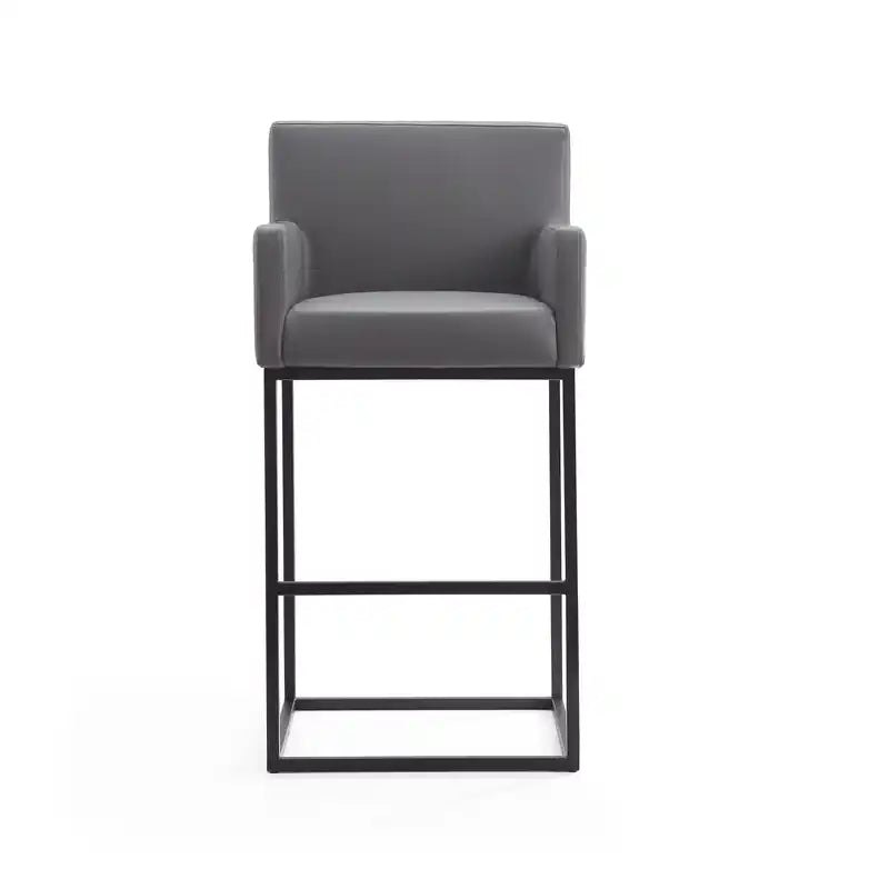 Tabouret de bar 42 Metal - Gris et noir