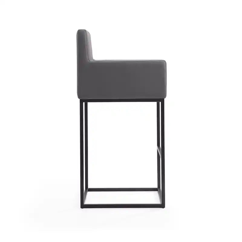 Tabouret de bar 42 Metal - Gris et noir