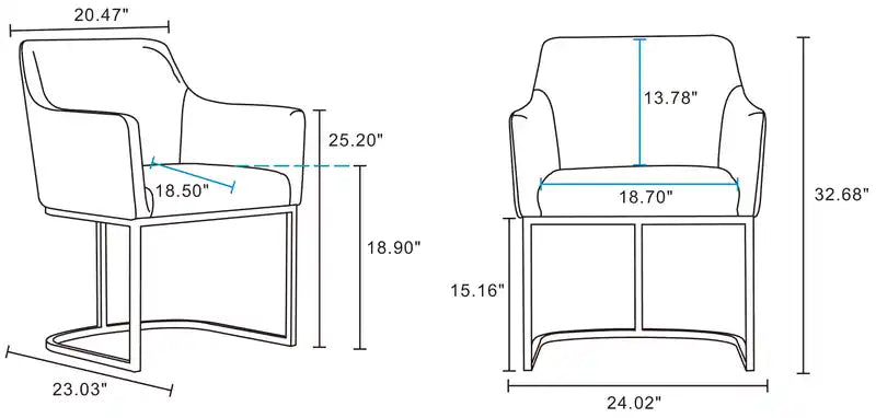 Chaise de salle à manger moderne en similicuir rembourré avec pieds en acier