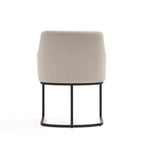 Chaise de salle à manger moderne en similicuir rembourré avec pieds en acier