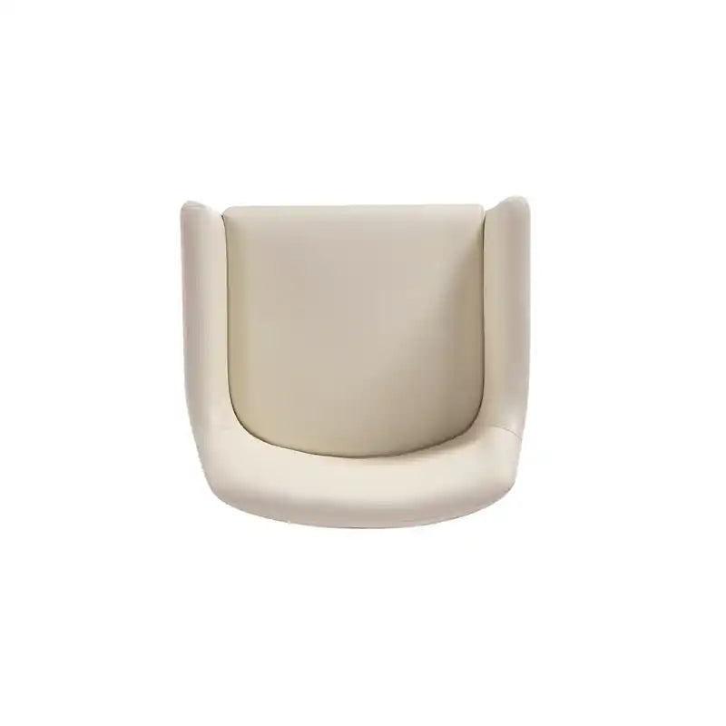 Chaise de salle à manger moderne en similicuir rembourré avec pieds en acier