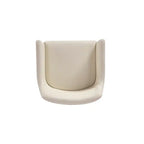 Chaise de salle à manger moderne en similicuir rembourré avec pieds en acier