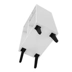 Étagère basse avec 5 tablettes – Blanc et noir