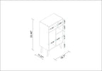 Étagère basse avec 5 tablettes – Blanc et noir
