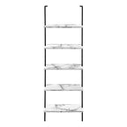 White Marble-look Bookcase
