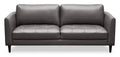 Erin 80.3 Leather-Look Fabric Sofa with Tufted Seat Cushions
