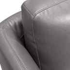 Canapé 3 places en tissu aspect cuir avec coussins d'assise capitonnés