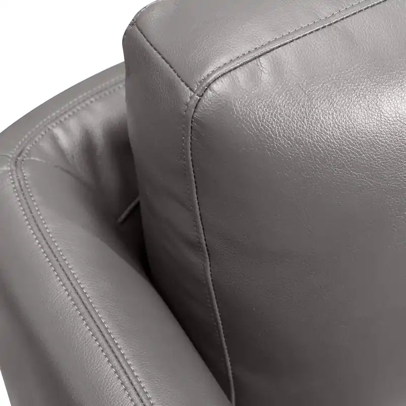 Canapé 3 places en tissu aspect cuir avec coussins d'assise capitonnés