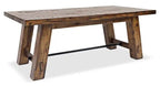 Galeveston 50 Rustic Coffee Table with Casters - Brown Woodgrain Wood