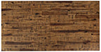 Table basse rustique avec roulettes 50 - Bois grainé marron