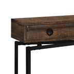 Table console de 42,5 po avec tiroir – Imitation bois recyclé brun