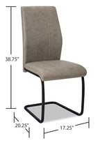 Chaise de salle à manger en similicuir