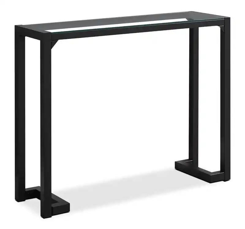 Megan 42 Glass Top Console Table