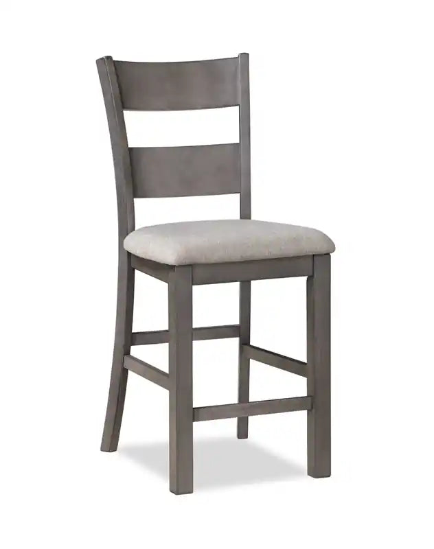 Krew Counter-Height Dining Chair with Polyester Fabric, Ladder Back, Melamine