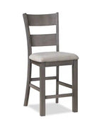 Krew Counter-Height Dining Chair with Polyester Fabric, Ladder Back, Melamine