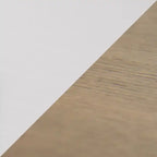 23,25 Table basse traditionnelle avec rangement et étagère - Chêne blanc et noyer