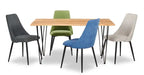 Table à manger avec bord naturel, bois d'acacia, métal, 60 po L