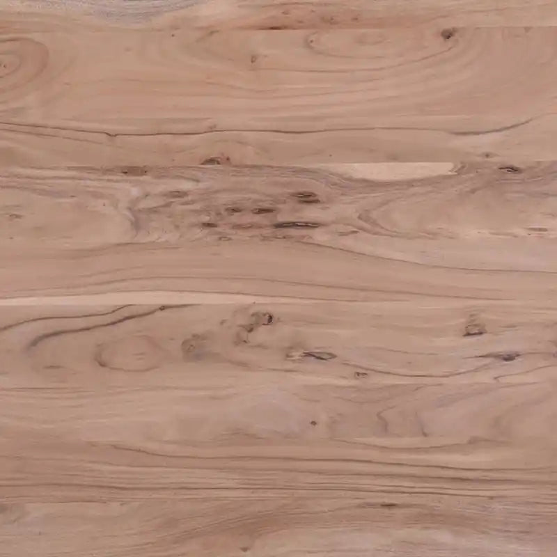 Table à manger avec bord naturel, bois d'acacia, métal, 60 po L