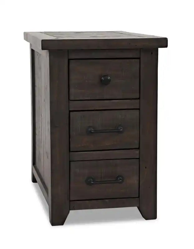 16 Table d'appoint rustique électrique avec rangement – blanc avec bois de récupération