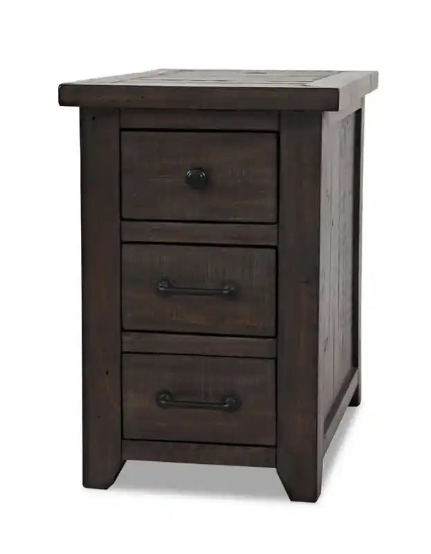 16 Table d'appoint rustique électrique avec rangement – blanc avec bois de récupération