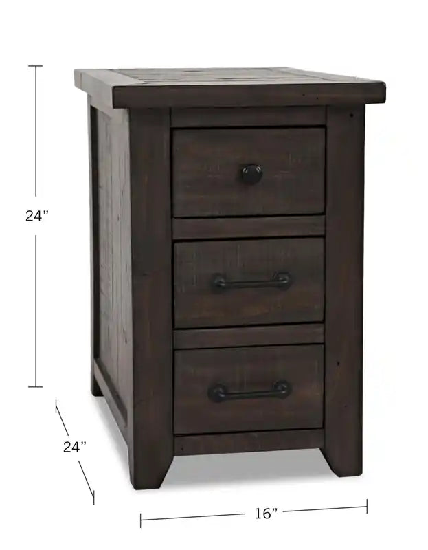 16 Table d'appoint rustique électrique avec rangement – blanc avec bois de récupération