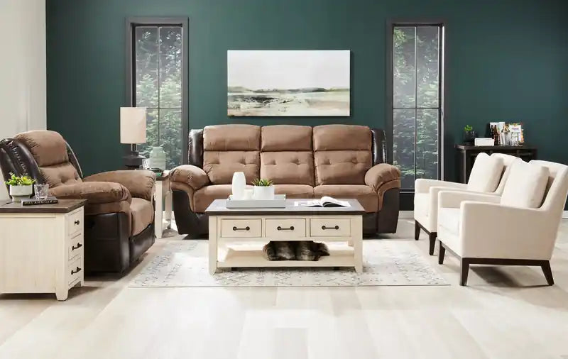 16 Table d'appoint rustique électrique avec rangement – blanc avec bois de récupération