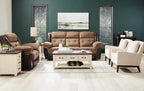16 Table d'appoint rustique électrique avec rangement – blanc avec bois de récupération