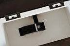 16 Table d'appoint rustique électrique avec rangement – blanc avec bois de récupération