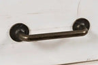 16 Table d'appoint rustique électrique avec rangement – blanc avec bois de récupération