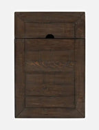16 Table d'appoint rustique électrique avec rangement – blanc avec bois de récupération