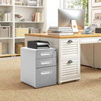 Classeur à roulettes 3 tiroirs verrouillable pour bureau à domicile