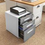 Classeur à roulettes 3 tiroirs verrouillable pour bureau à domicile