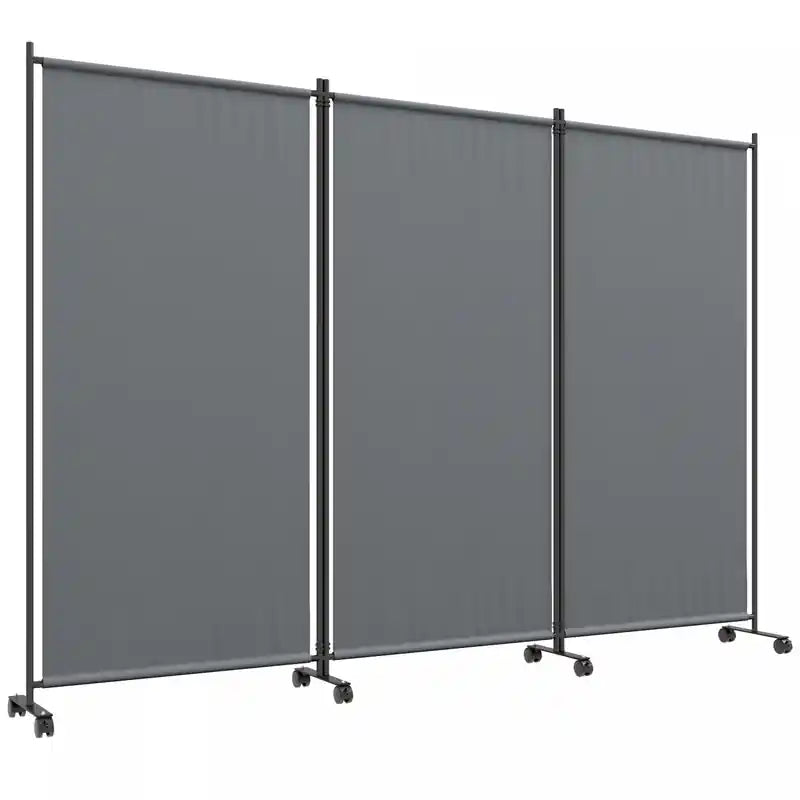 Outsunny Room Divider With Wheels, 6ft Folding Privacy Screen